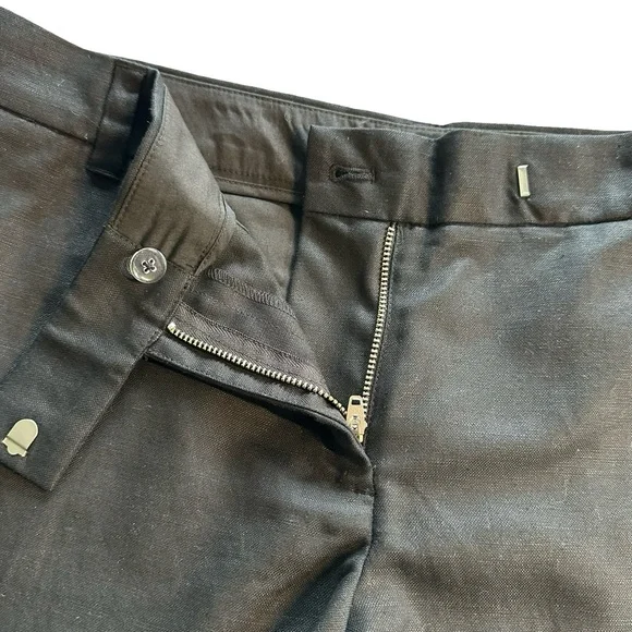 J Crew NWT Black Linen Blend Scalloped Hem 4” Inseam Shorts Women’s Size 14 - Picture 6 of 16